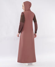 Dual Brown Detachable Hood Jilbab