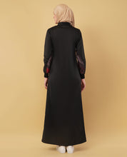 Stealth Black Full Front Open Jilbab