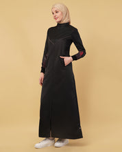 Stealth Black Full Front Open Jilbab