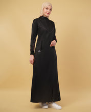 Stealth Black Full Front Open Jilbab