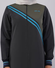 Midnight Contrast Full Front Open Jilbab