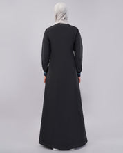 Midnight Contrast Full Front Open Jilbab