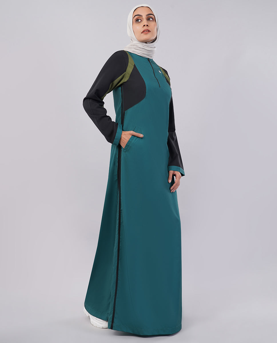 Teal & Black Essential Jilbab