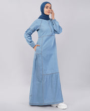 Ice Blue Denim Essential Jilbab