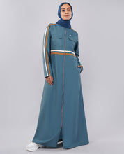 Urban Teal Striped Jilbab