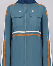 Urban Teal Striped Jilbab