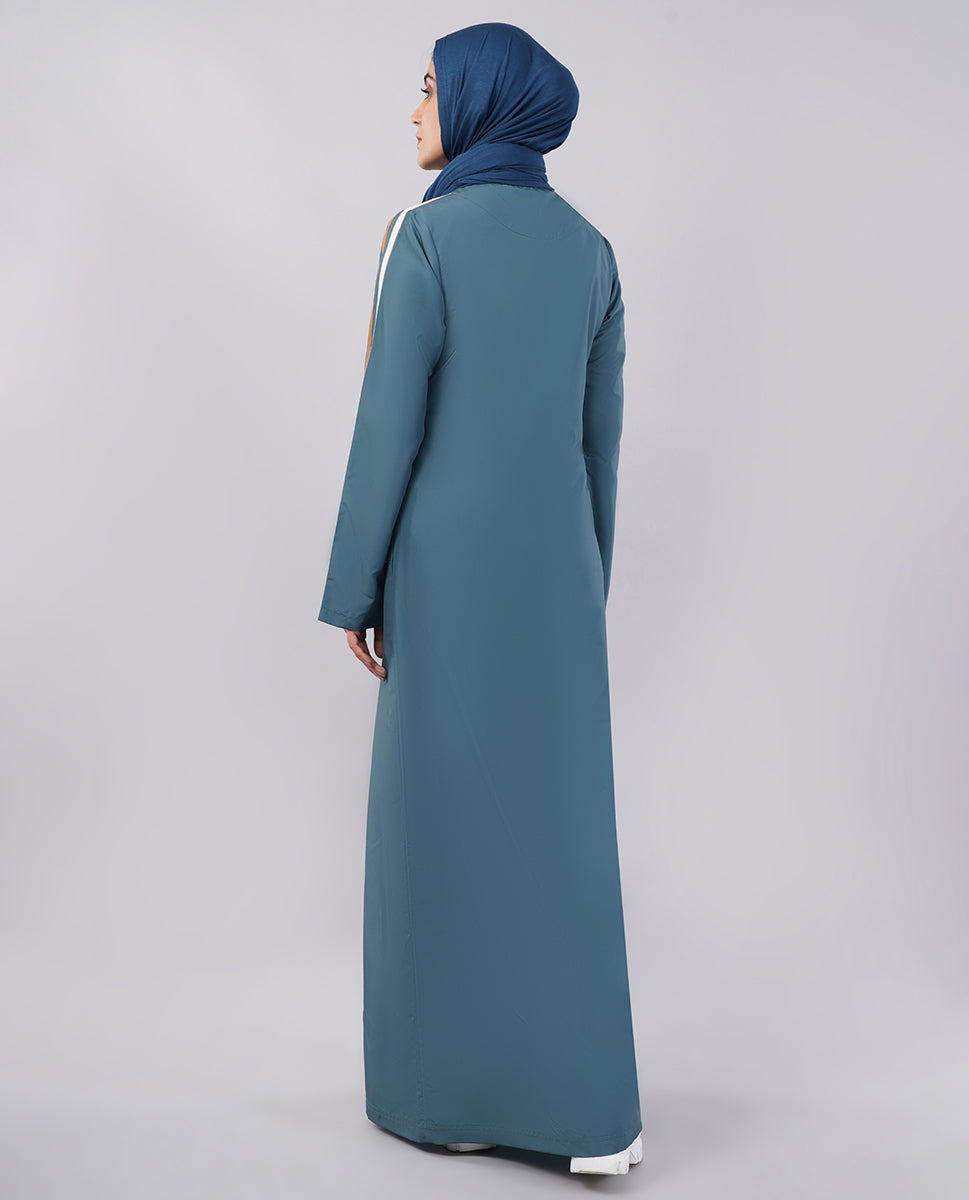 Urban Teal Striped Jilbab
