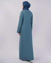 Urban Teal Striped Jilbab