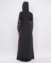 Midnight Black Detachable Hood Jilbab