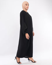 Classic Black Wide-Sleeve Kaftan Abaya
