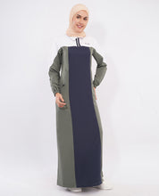 Navy & Grey Toggle Waist Jilbab