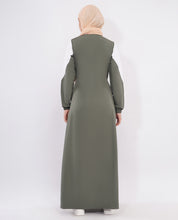 Navy & Grey Toggle Waist Jilbab