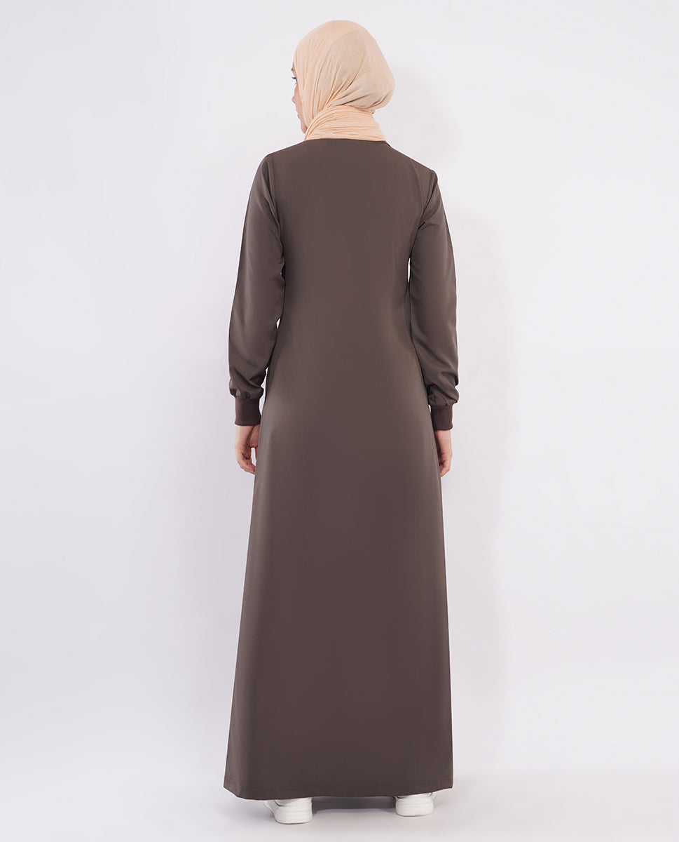 Abstract Edge Full Front Open Jilbab