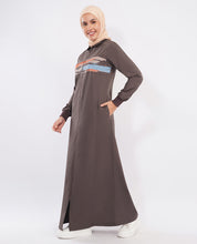 Abstract Edge Full Front Open Jilbab