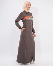 Abstract Edge Full Front Open Jilbab