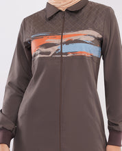 Abstract Edge Full Front Open Jilbab