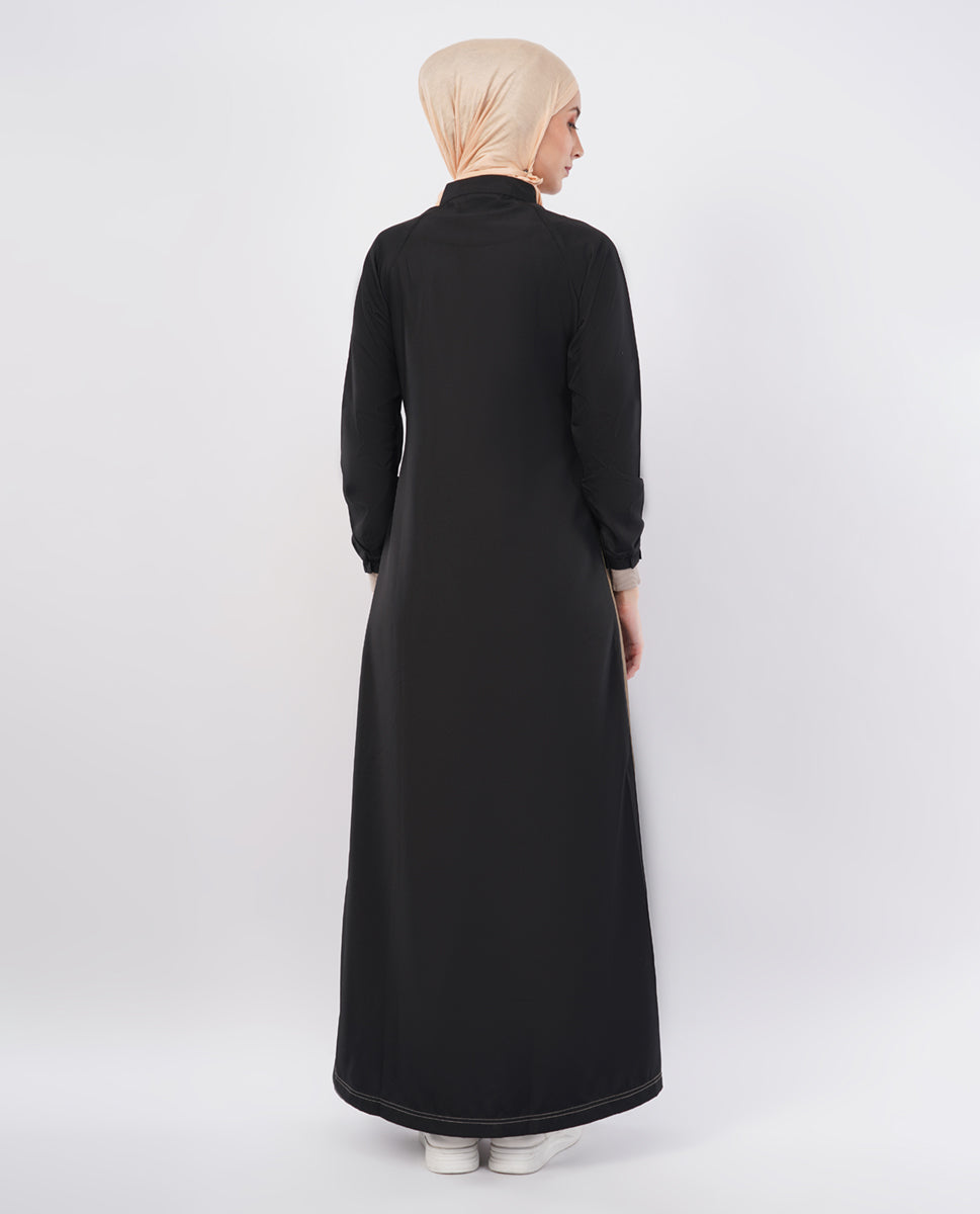 Black & Olive Smart Pick Jilbab