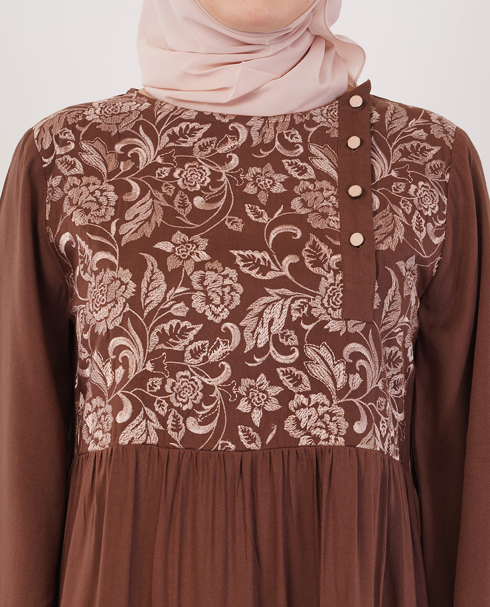 Choco Mud Embroidered Top