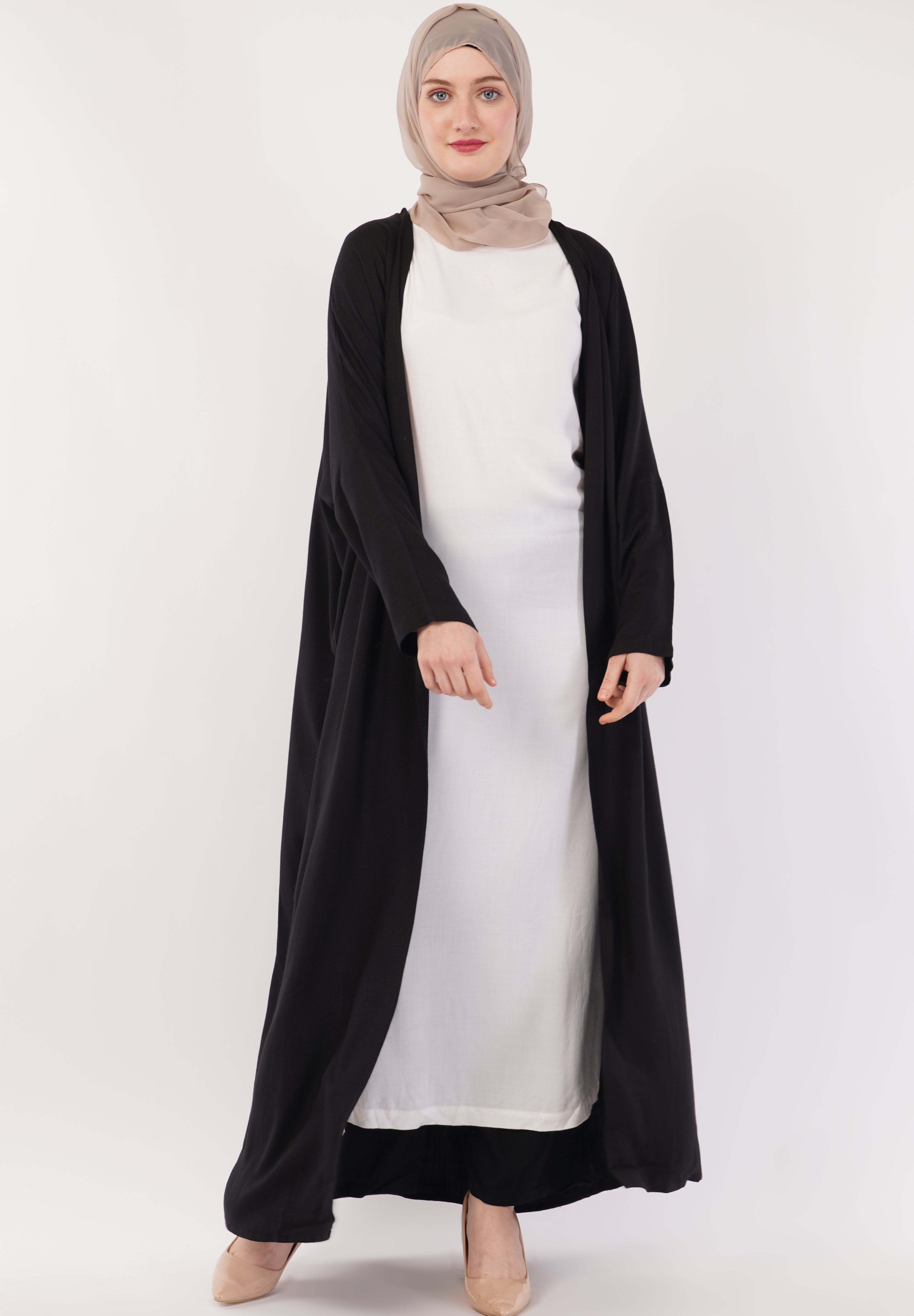 Dark Olive Full-Length A-Cut Abaya