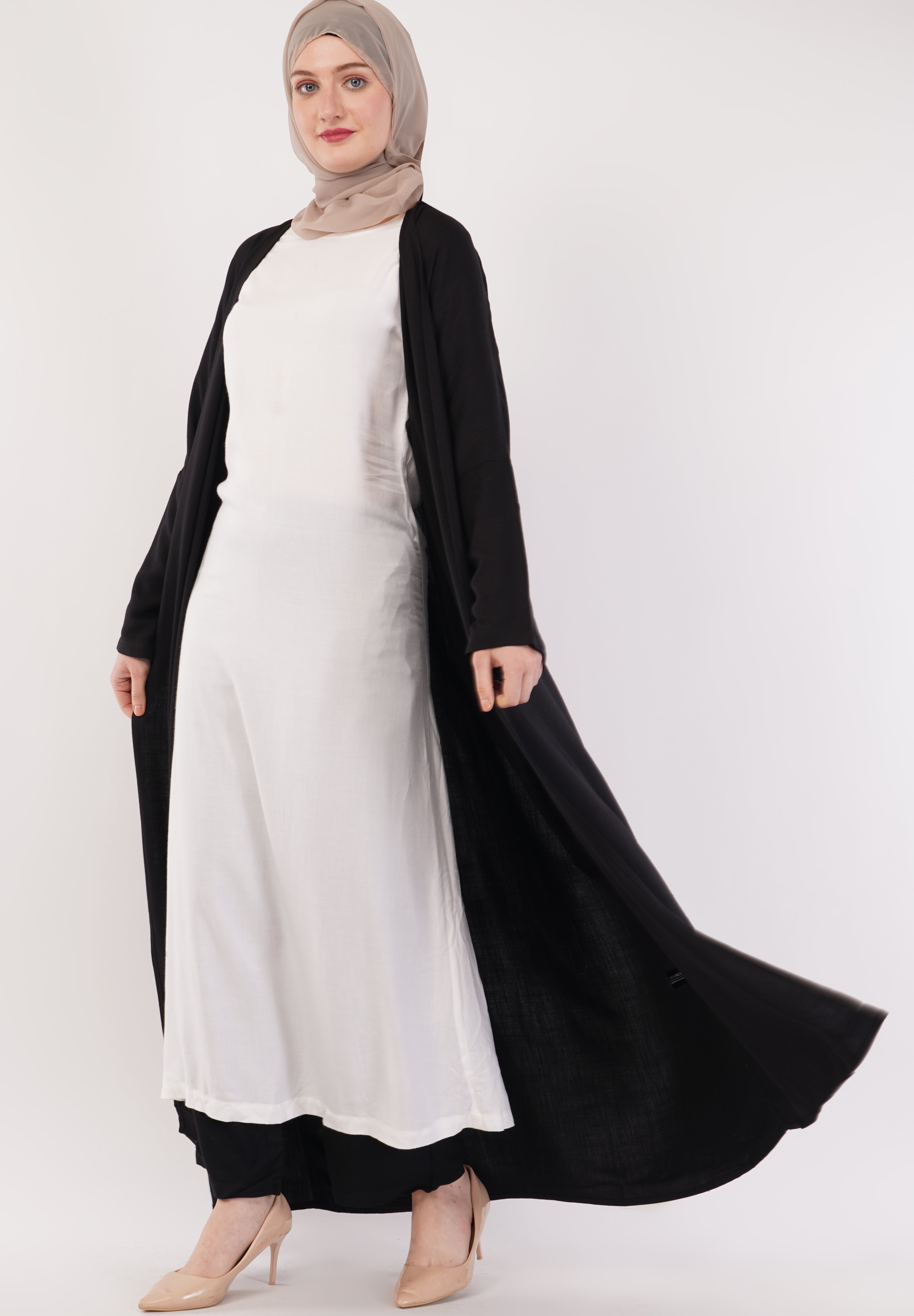 Dark Olive Full-Length A-Cut Abaya