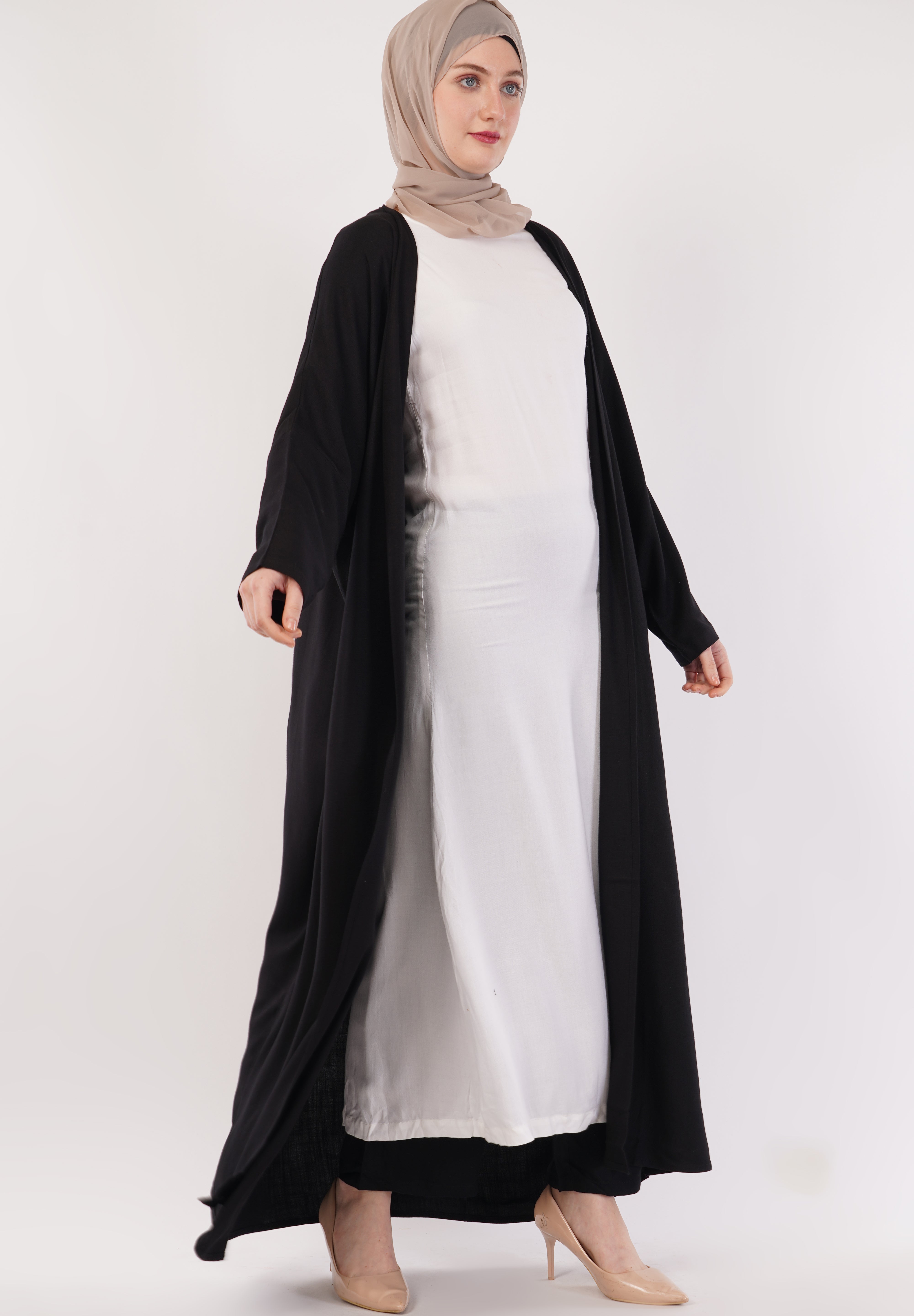 Dark Olive Full-Length A-Cut Abaya