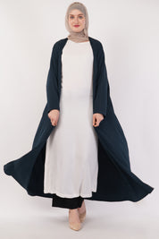 Dark Teal Full-Length A-Cut Abaya