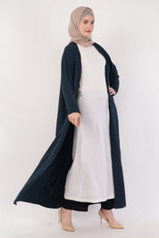 Dark Teal Full-Length A-Cut Abaya