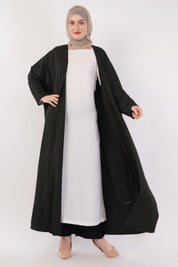 Midnight Black Full-Length A-Cut Abaya