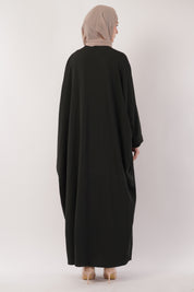 Midnight Black Full-Length A-Cut Abaya