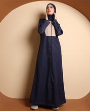 Midnight Blue Full Front Open Jilbab