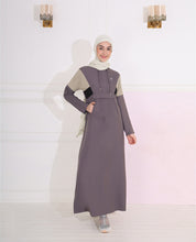 Fossil Grey Kangaroo Pocket Jilbab