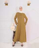 Olive Green Pintuck Abaya
