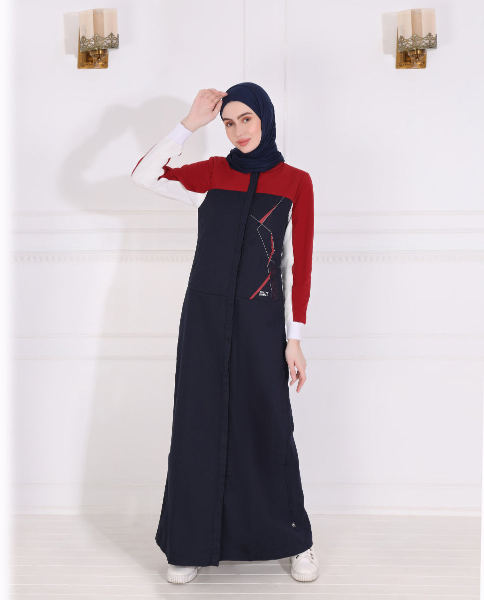 Navy Quilted Winter Jilbab