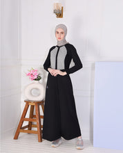 Black Winter Full Front Open Jilbab