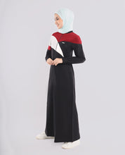 Touch Of Red Smart Black Jilbab