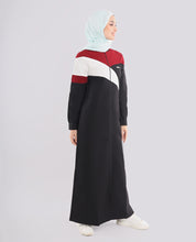 Touch Of Red Smart Black Jilbab