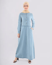 Smoke Blue Fine Denim Jilbab