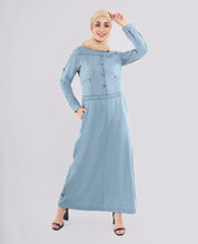 Smoke Blue Fine Denim Jilbab