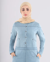 Smoke Blue Fine Denim Jilbab