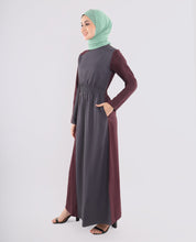 Plush Plum And Blue Jilbab