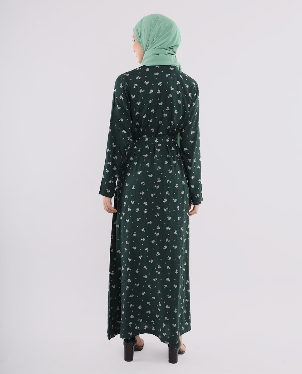 Precious Pine Printed Abaya