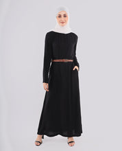 Rich Black Smart Belted Abaya