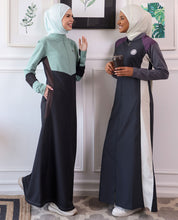 Gull Grey Contrast Panels Jilbab