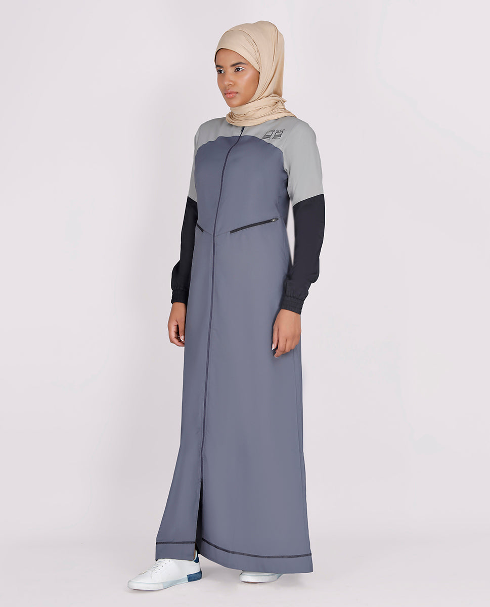 Steel Grey Smart Fashionista Jilbab