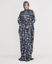 Premium Rayon Printed Blue Prayer Dress