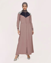 Dusty Peach Full Front Open Abaya