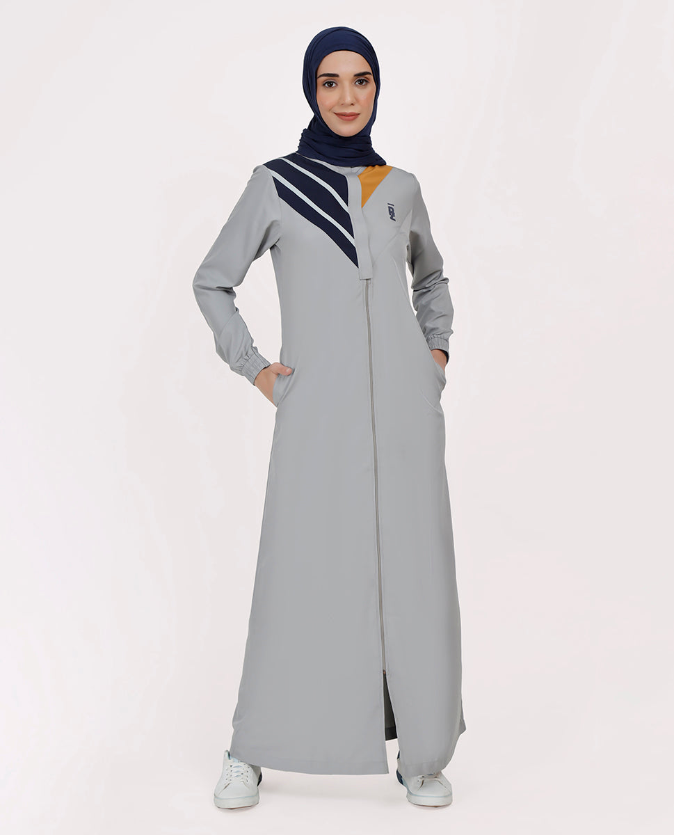 Vogue Grey Contrast Highlights Jilbab