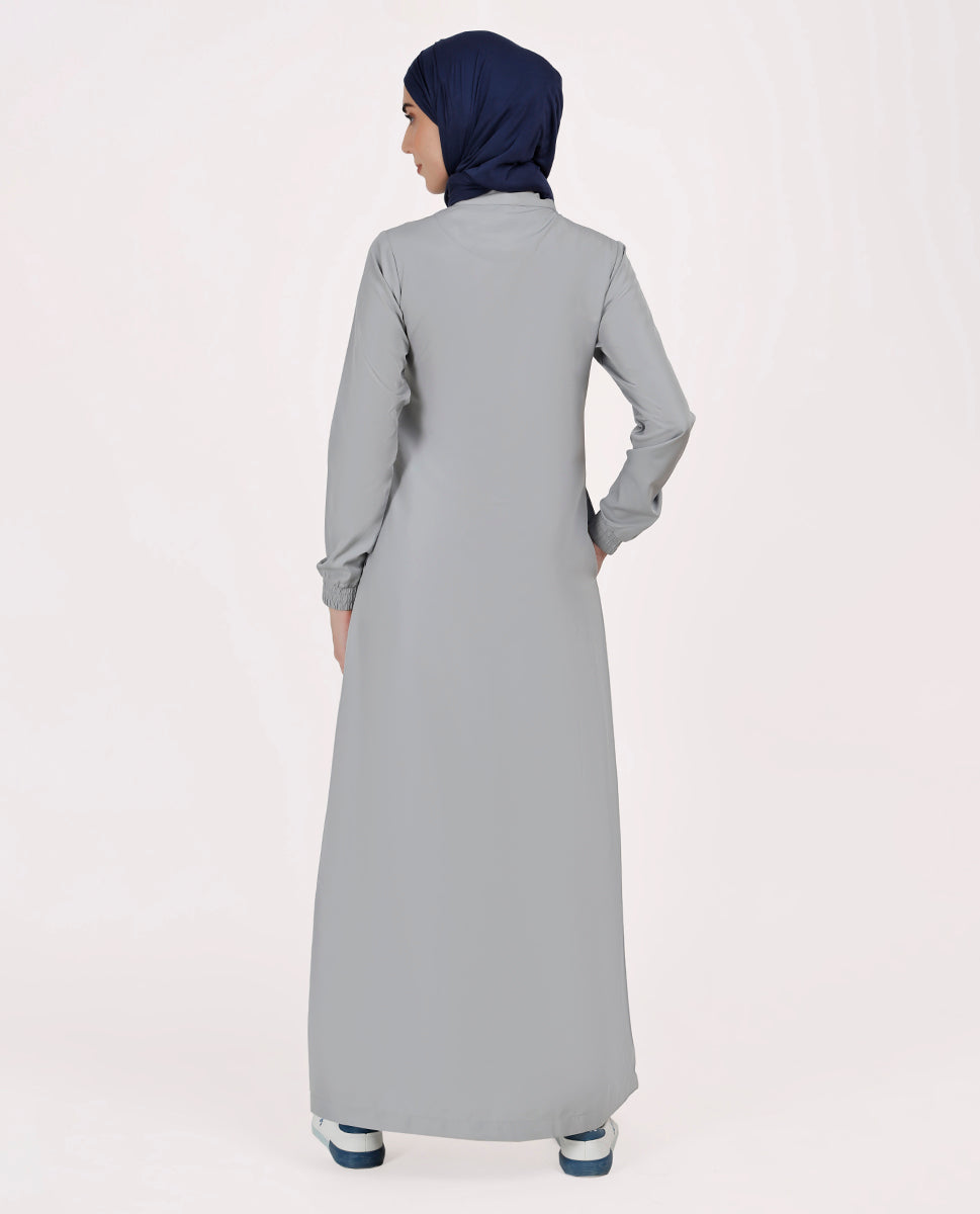 Vogue Grey Contrast Highlights Jilbab