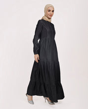 Comfort Max Fine Denim Maxi Dress - Black, urban abaya, jilbab, modest wear, Islamic dress, long dress