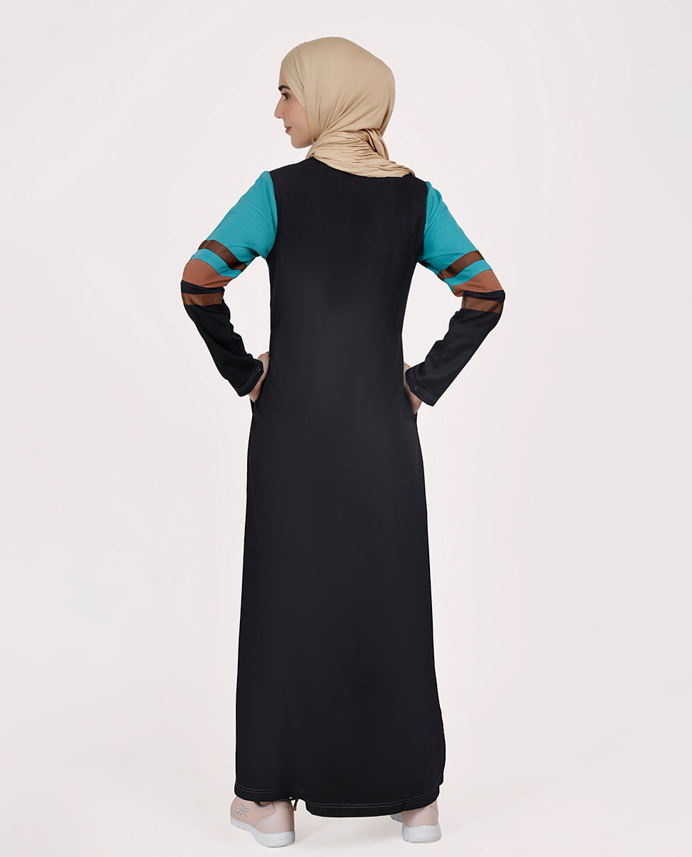 Aqua Touch Midnight Black Abaya